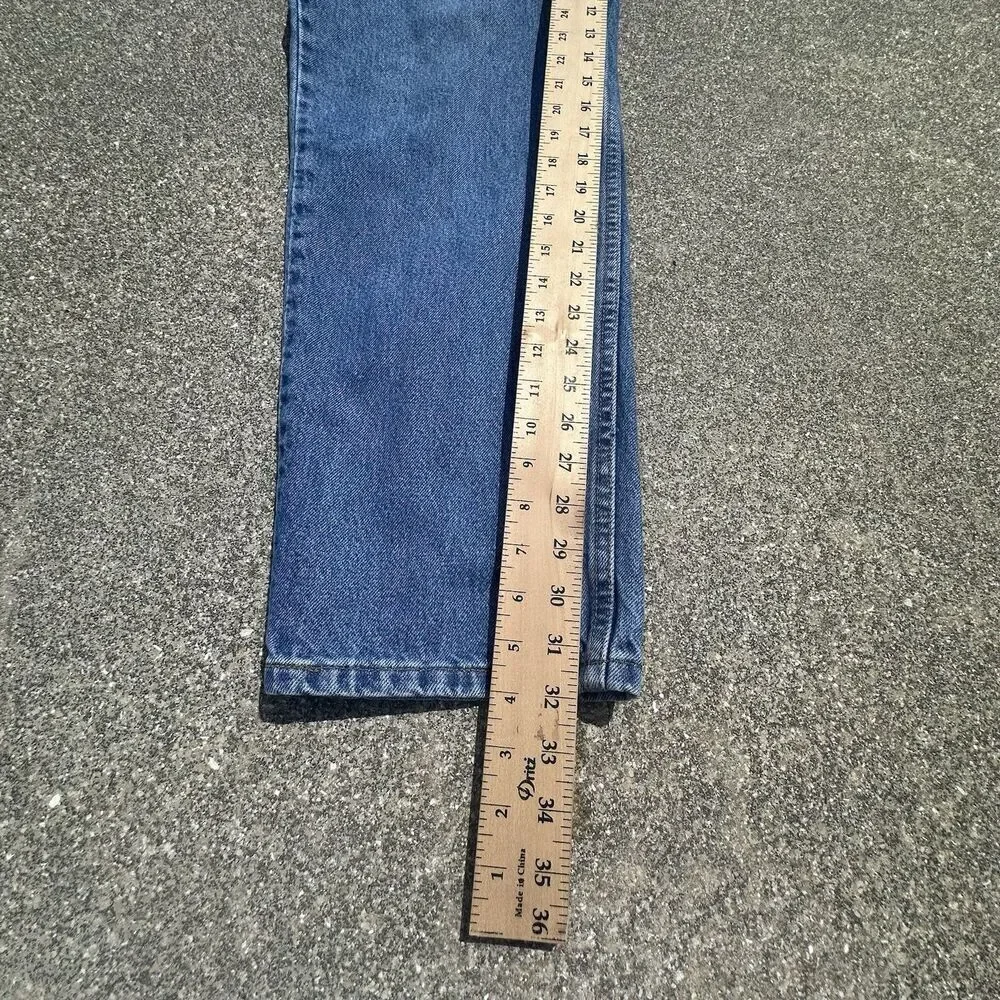 Vintage Orange Tab Levis 505 Jeans Mens 38x32 Straight Blue Denim Made In Canada